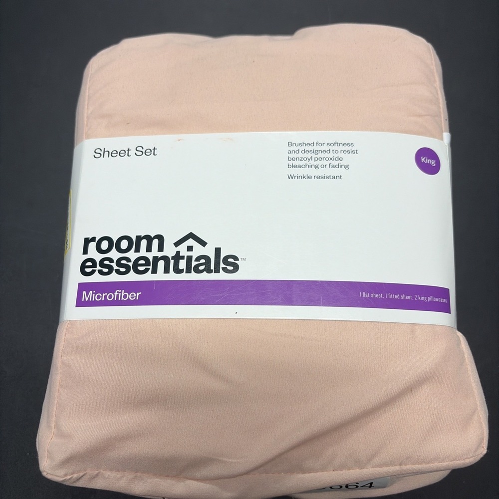 Pink Room Essentials Microfiber Sheet Set Size King New 20664